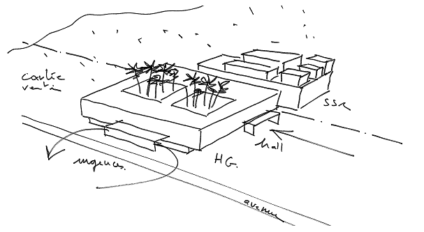 Croquis apparaissant dans interview Alexis Peyer, Architecte - Hospihub