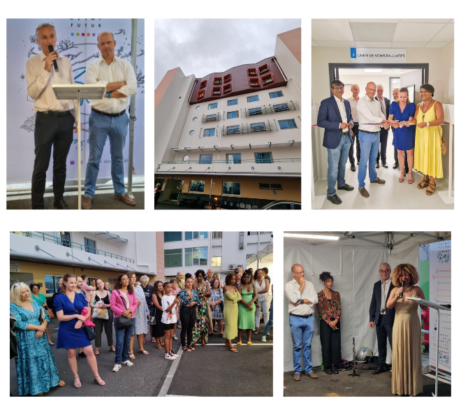 Plusieurs photos de l'inauguration de l'unité de soins palliatifs Clinique Sainte-Clothilde à la Réunion