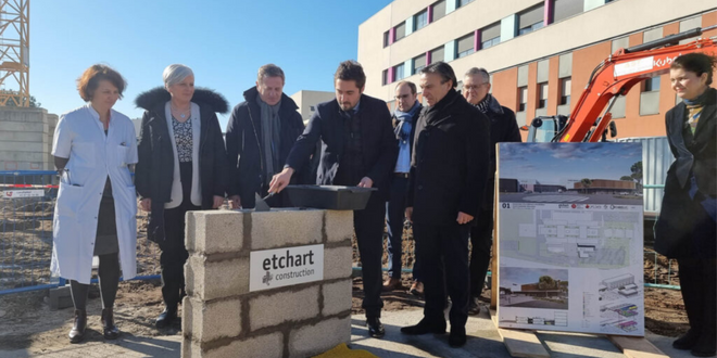 Top départ des travaux d'extension de l’hôpital d’Arcachon à La Teste de Buch