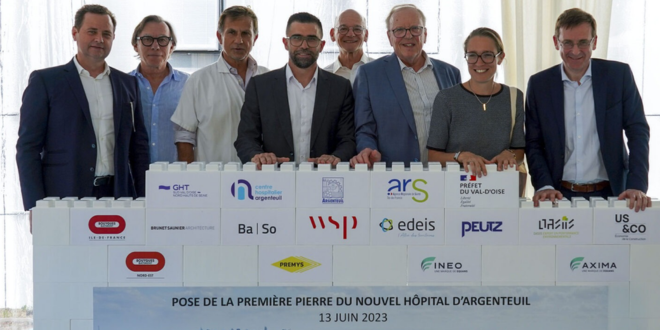 Cérémonie de pose de la première pierre du nouvel hôpital d'Argenteuil